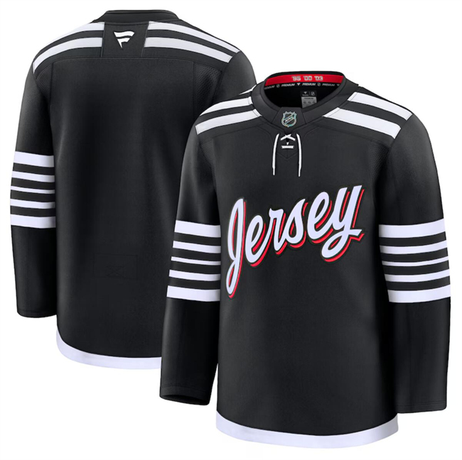 Men's Black New Jersey Devils Blank 2024-25 Alternate Stitched Hockey Jersey